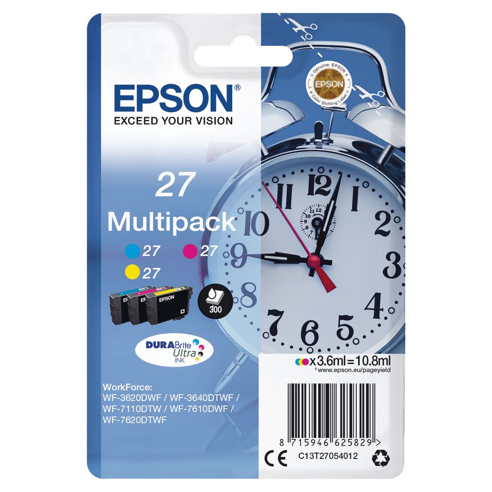 Epson 27 Voordeelset 3 Kleuren T 2705 Origineel epson kopen in de aanbieding Epson 27 Voordeelset 3 Kleuren T 2705 Origineel epson kopen in de aanbieding