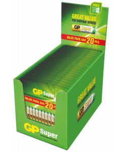 GP Super Alkaline AAA 20 pack - Display