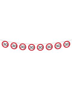 30 Jaar Verkeersbord Slinger - 12 meter