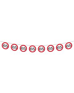 65 jaar Verkeersbord Slinger - 12 meter