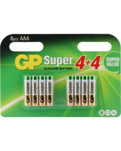 GP Super Alkaline AAA Micro penlite, multipack 8