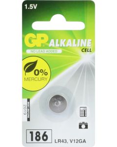 GP Alkaline knoopcel 186 (V12GA / L 1142), blister 1