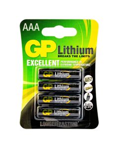 GP Primary Lithium AAA, blister 4