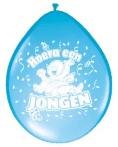 Geboorte Ballonnen - Hoera een Jongen - 8 stuks