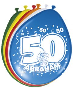 50 Jaar Abraham Ballonnen - 8 stuks