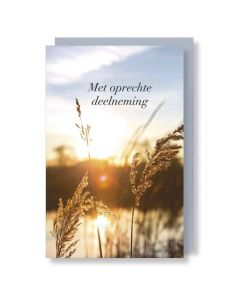 6 Wenskaarten met envelop - Deelneming (12x17.5 cm)