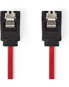 SATA kabel 0,5m - 7pins - 3Gbps - met vergrendling - Rood