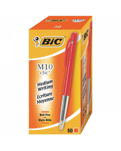 Bic M10 balpen medium, rood, doos à 50 stuks