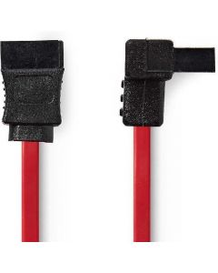SATA kabel 0,5m - Haaks - 7pins - 3Gbps - Rood