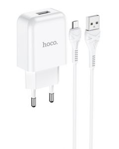 Hoco Vigour Travel Charger Set Micro USB - White