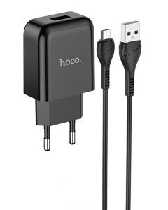 Hoco Vigour Travel Charger Set Micro USB - Black