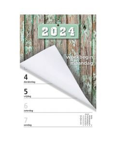 Weekblok 2024 met Wire-O-binding (week begint op Maandag)