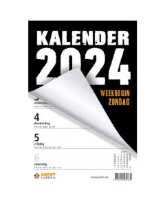 Weekblok 2024 met Wire-O binding (week begint op Maandag)