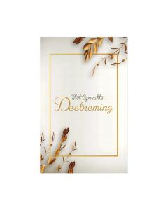 10 Dubbele Wenskaarten met envelop - Deelneming (11x17 cm)