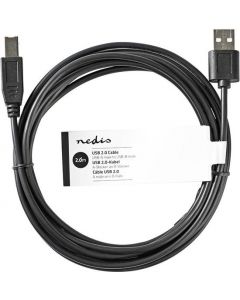 USB 2.0 Kabel A Male - B Male (Printer kabel - 2 meter)