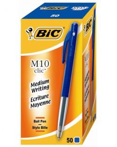 Bic M10 balpen medium, blauw, doos à 50 stuks