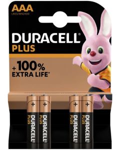 Duracell Plus Alkaline AAA blister 4 (LR03)