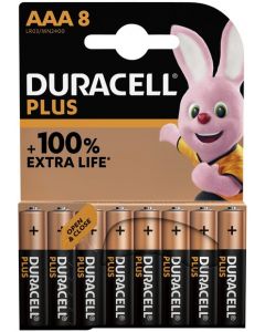 Duracell Plus Alkaline AAA blister 8 (LR03)