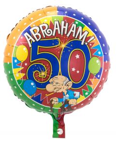 50 Jaar Abraham Knalfeest folieballon - 43cm