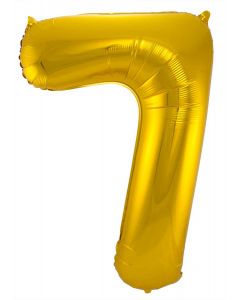 Gouden Folieballon Cijfer 7 - 86 cm
