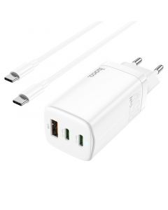 Hoco 65W Triple Quick Charger set 1x USB-A 2x USB-C