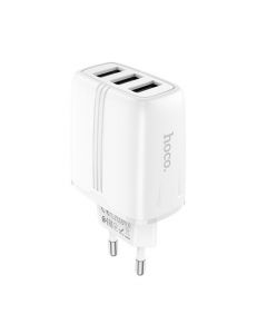 Hoco Triple Port Charger White