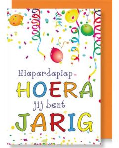 6 Wenskaarten met envelop - Verjaardag Ballonnen