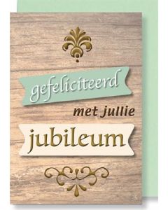 6 Wenskaarten met envelop - Gefeliciteerd Jubileum