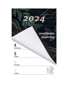 Weekblok 2024 met Wire-O-binding (week begint op Maandag)