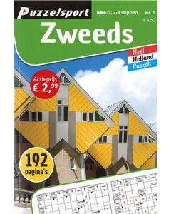 Puzzelsport Puzzelboek 192 pag. Zweeds 2-3* - EOL