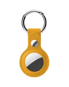 Hoco Protective Leather Keychain for Airtag - Yellow