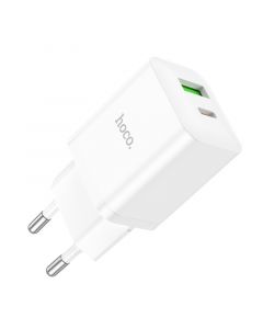 Hoco Dual Port Fast Charger PD20W USB / USB-C White