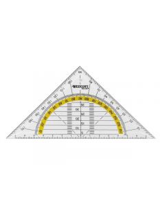 geodriehoek Westcott 14cm in zakje met kopkaart / euroloch