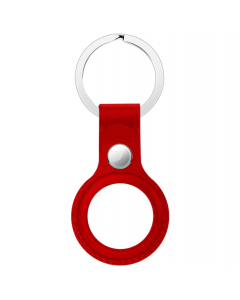 Hoco Protective Leather Keychain for Airtag - Red