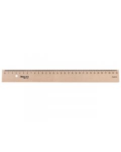 liniaal Aristo 30cm hout met metaalinleg