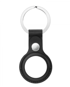 Hoco Protective Leather Keychain for Airtag - Black