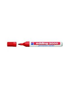 Edding 3000 permanent marker, 1.5-3mm ronde punt, rood, doos à 10 stuks
