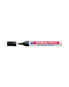Edding 3000 permanent marker, 1.5-3mm ronde punt, zwart, doos à 10 stuks