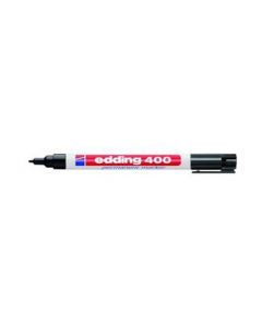 Edding 400 permanent marker, 1mm ronde punt, zwart, doos à 10 stuks