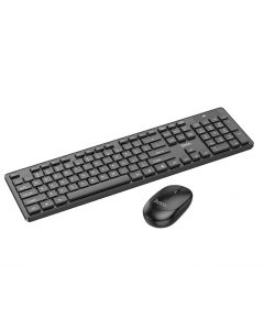 Hoco Black Wireless Keyboard + Mouse set - QWERTY - incl Dongel 