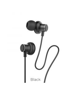 Hoco Magic Sound black wired earphones with microphone