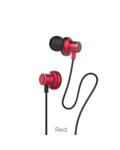 Hoco Magic Sound red wired earphones with microphone