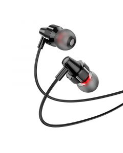 Hoco - Black wire-controlled earphones with microphone