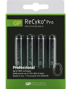 GP ReCyko+ oplaadbare AAA Micro penlite (800mAh), blister 4