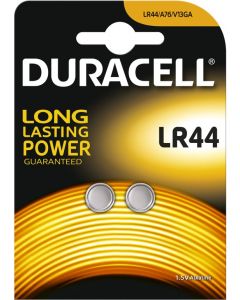 Duracell Alkaline knoopcel LR44, blister 2