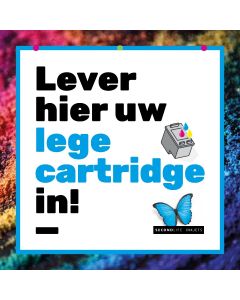 Deurhanger 20x20cm - Lever hier uw lege cartridge in + zuignap