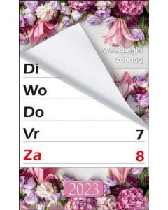 Omleg Weekkalender XL letters & cijfers 2023 (week begint op Zondag)
