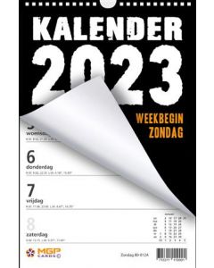 Weekblok 2023 met Wire-O binding (week begint op Zondag)