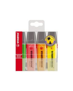 Stabilo Boss markeerstift, assorti van 4 stuks