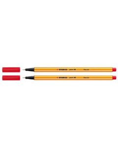 Stabilo fineliner Point 88/40 0,4 mm, rood, doos à 10 stuks